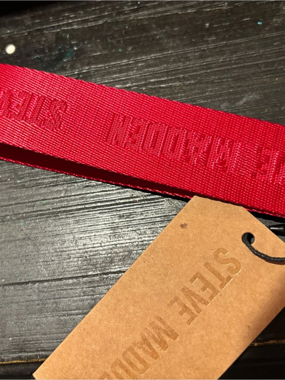 Steve Madden Red Zip Around Wallet with Wrist Strap